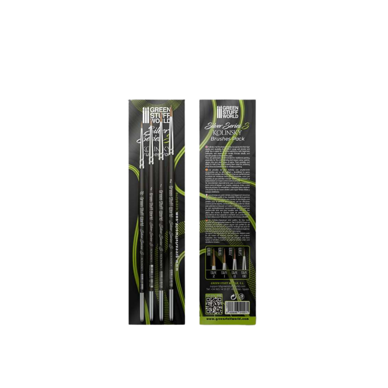 Kolinsky Silver Series Brushes 4pk Packaging
