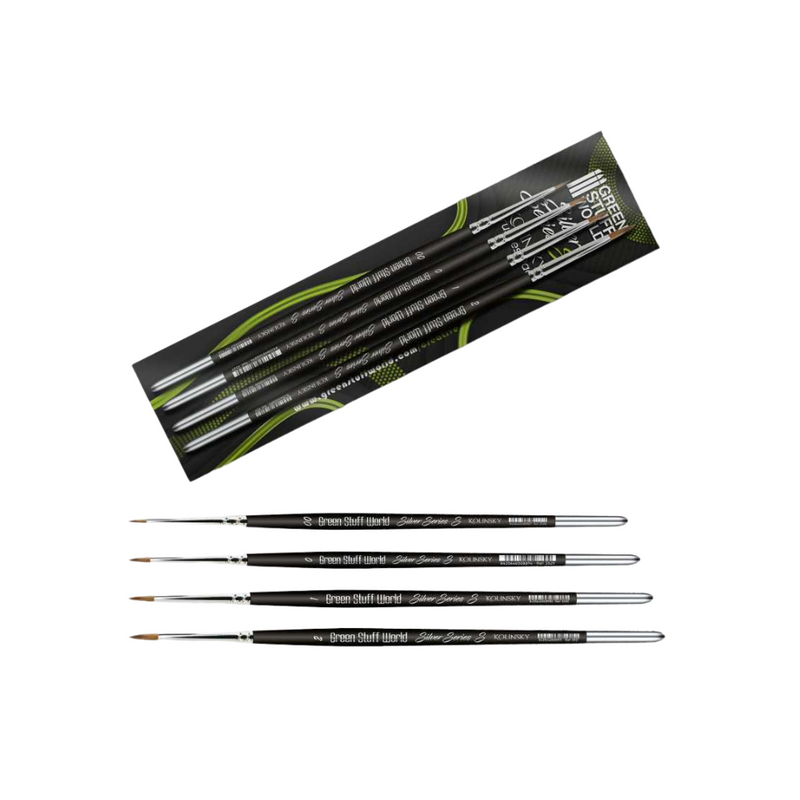 Kolinsky Silver Series Brushes 4pk