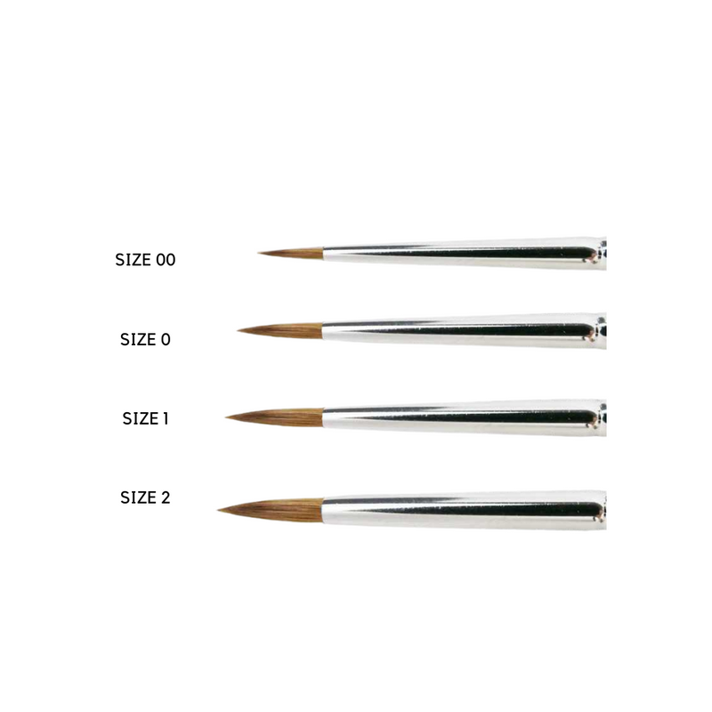 Kolinsky Silver Series Brushes 4pk Sizes