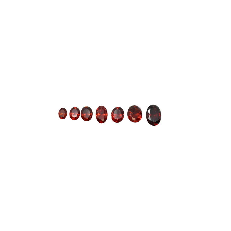 Lab Created Gemstone - Garnet Oval