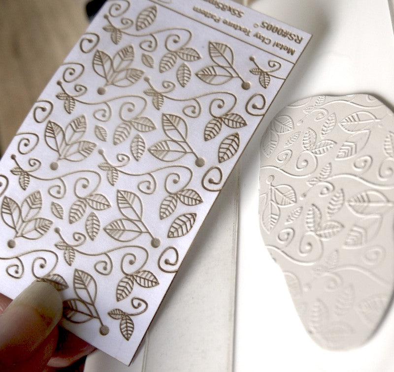Leaves RS0005 laser texture paper on clay