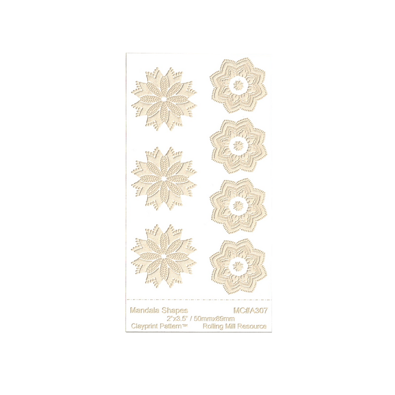 RMR Laser Texture Paper - Mandala Shapes - 50 x 89mm