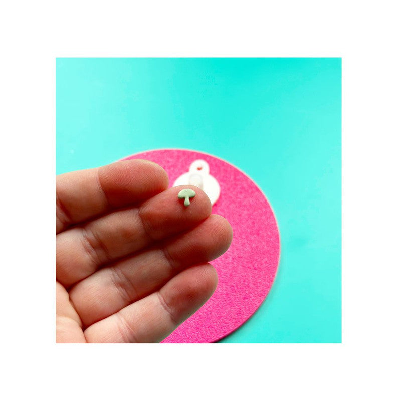 Micro Cutter - Mushroom (With Push Stamp) in clay