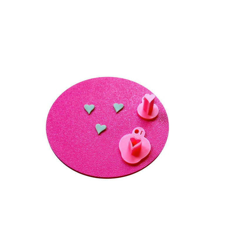 Micro Cutter - Organic Heart (With Push Stamp) in clay