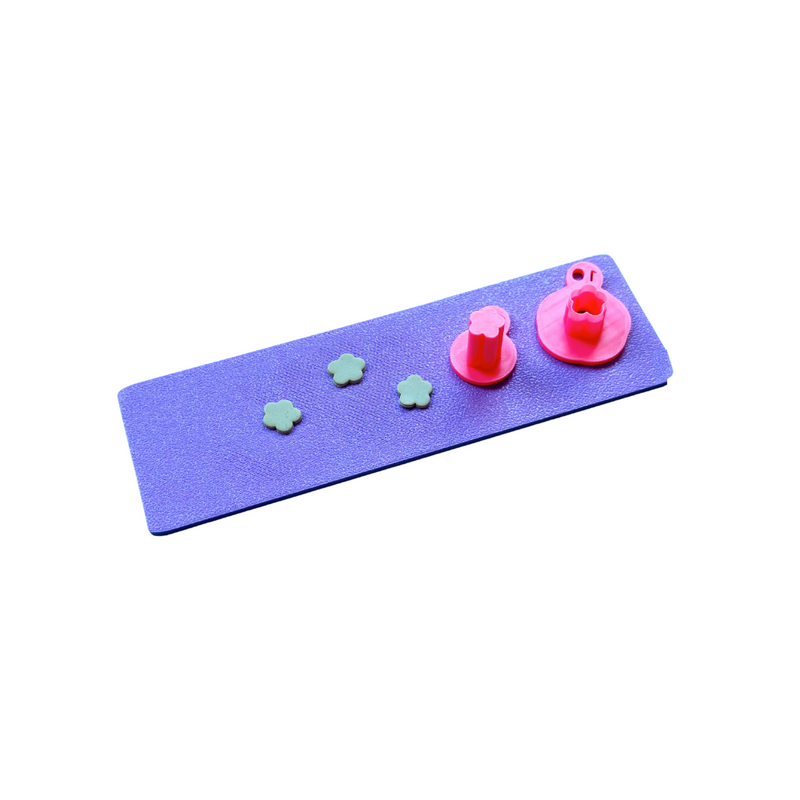 Micro Cutter - Petal 5 Sided (With Push Stamp) In Clay