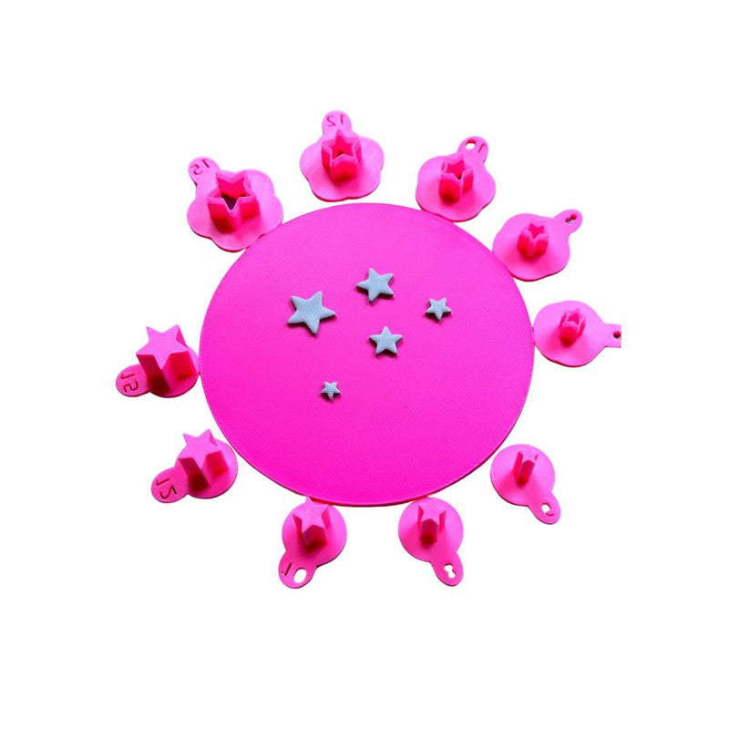 Micro Cutter - Star (With Push Stamp) in clay