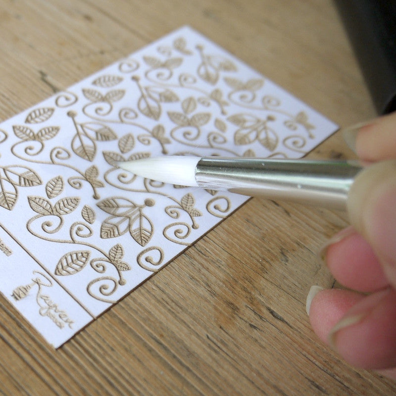 Oiling the Leaves RS0005 laser texture paper