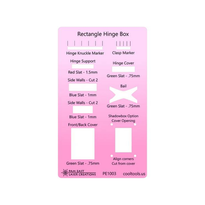 Pam East Hinge Box Rectangle Template-264-PE1003