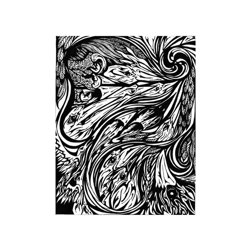 Texture - Carol Douglas - Raven- Close-up