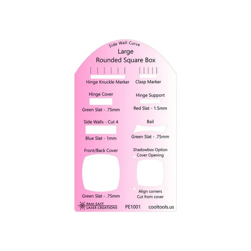 Pam East Large Rounded Square Box Template - 264-PE1001