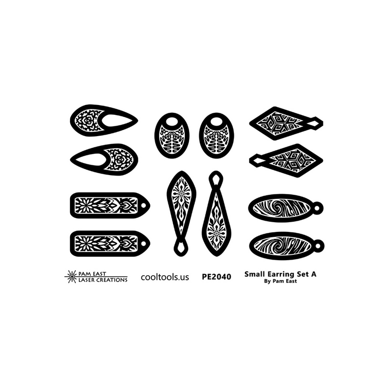 Pam East Texture Mat Set - Small Earrings Set A - 264-PE2040