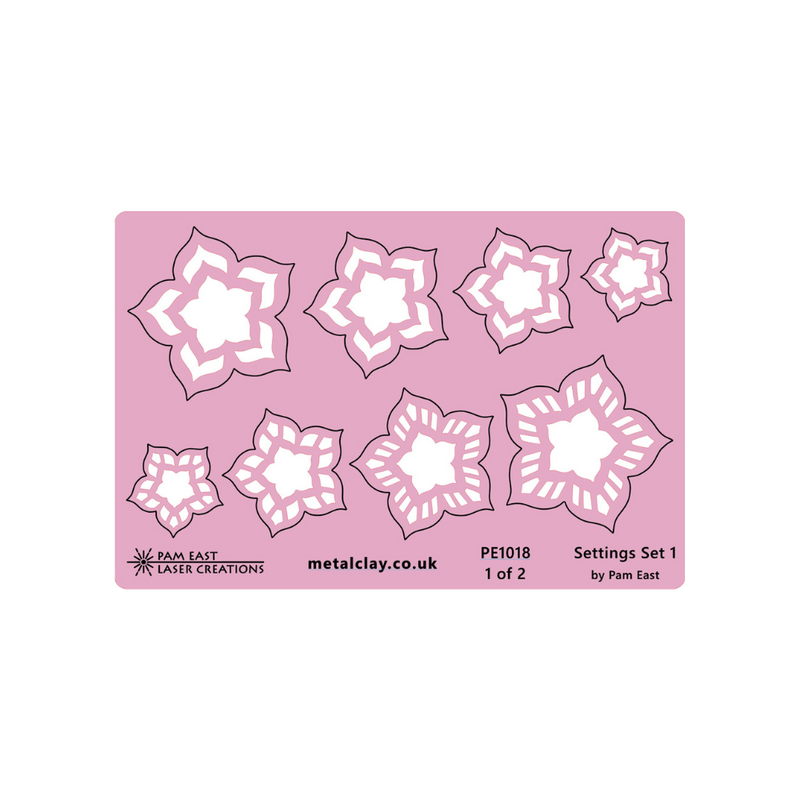 Pam East Template - Glass Setting Set 1 - 264-PE1018