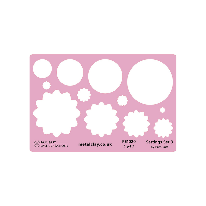 Pam East Template - Glass Setting Set 3- 264-PE1020
