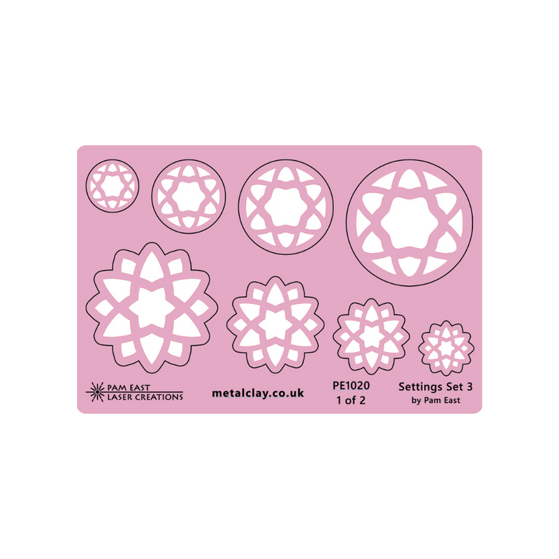 Pam East Template - Glass Setting Set 3 - 264-PE1020