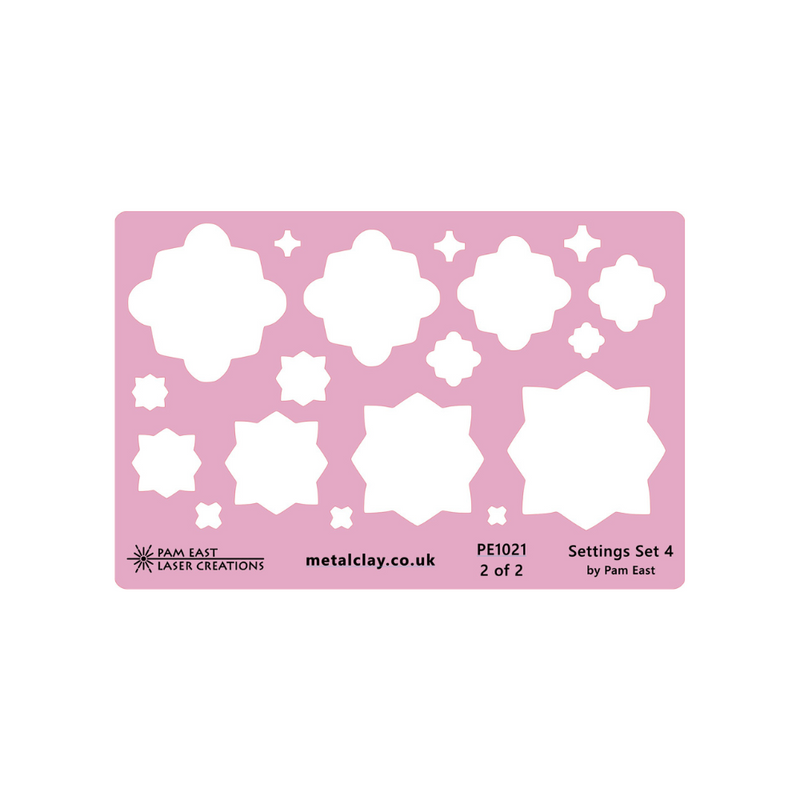 Pam East Template - Glass Setting Set 4 -264-PE1021