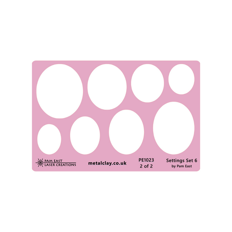 Pam East Template - Glass Setting Set 6 - 264-PE1023
