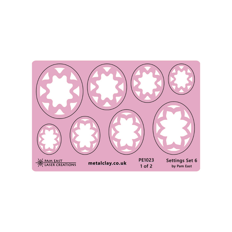 Pam East Template - Glass Setting Set 6 - 264-PE1023