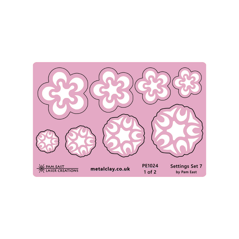 Pam East Template - Glass Setting Set 7 - 264-PE1024