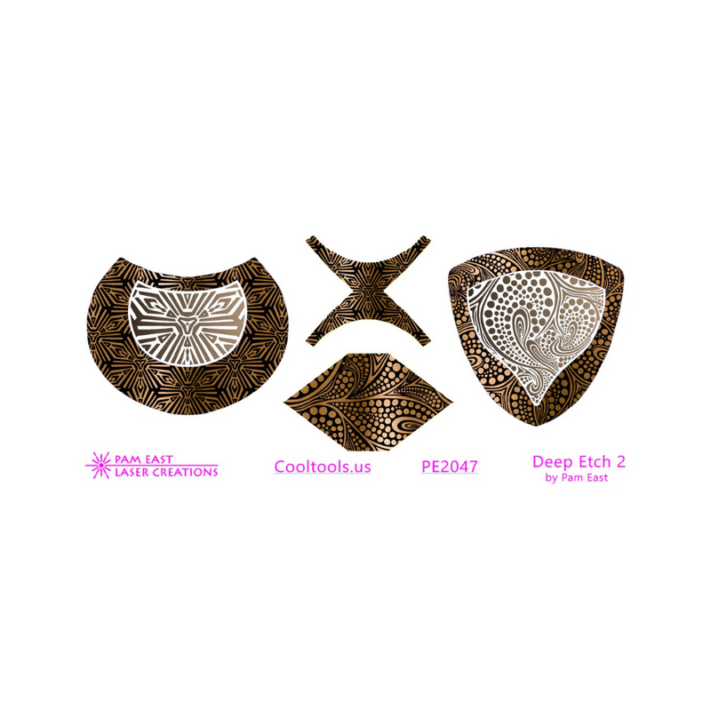 Pam East Template & Texture Mat Set - Deep Etch 2 - 264-PE2047