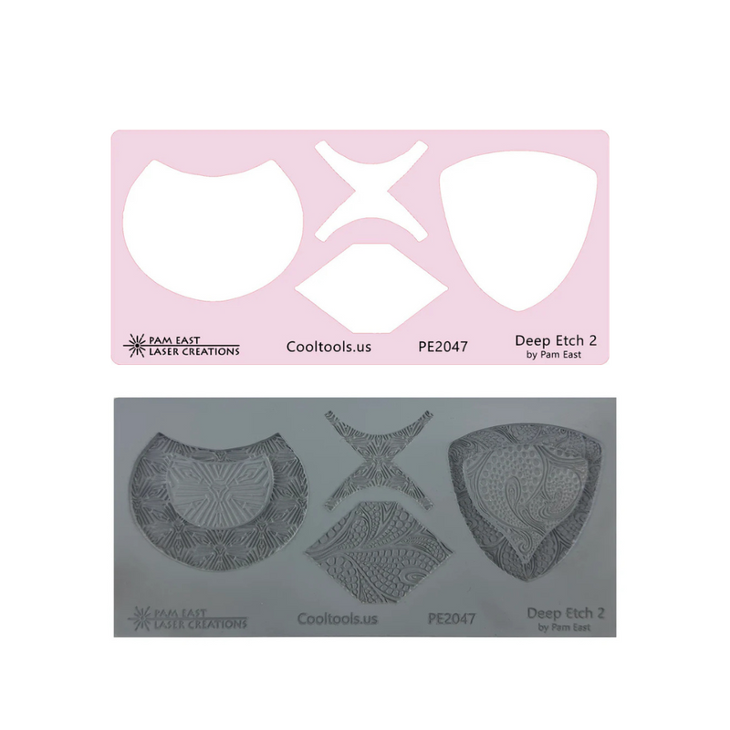 Pam East Template & Texture Mat Set - Deep Etch 2 - 264-PE2047