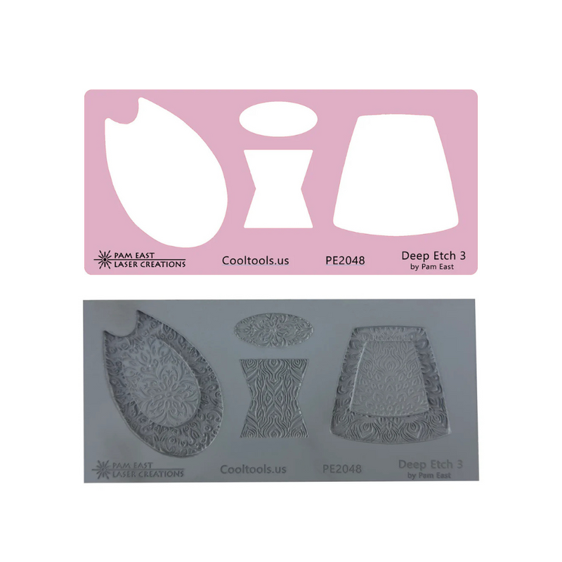 Pam East Template & Texture Mat Set - Deep Etch 3 - 264-PE2048