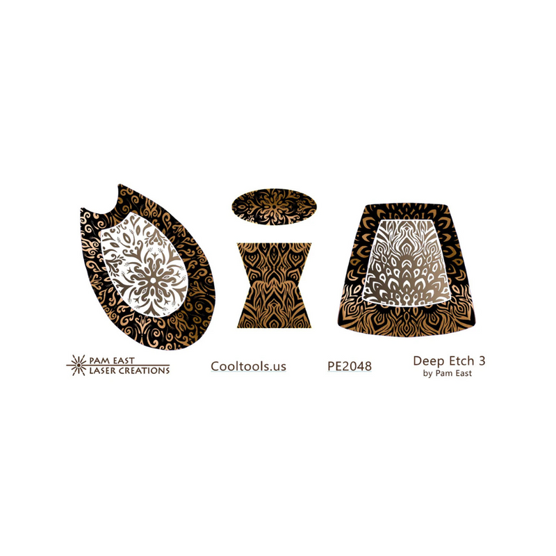 Pam East Template & Texture Mat Set - Deep Etch 3 - 264-PE2048
