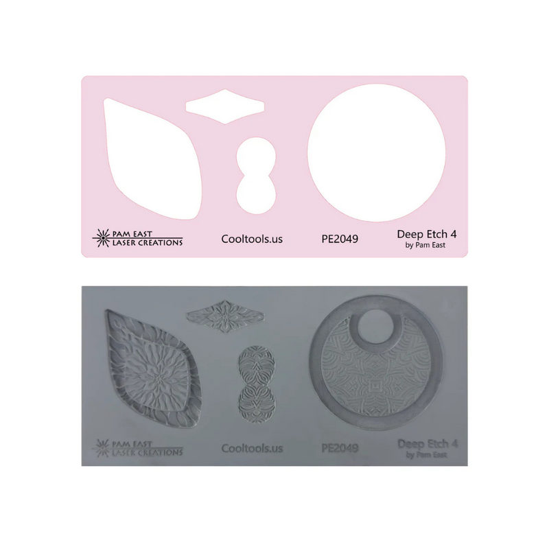Pam East Template & Texture Mat Set - Deep Etch 4 - 264-PE2049