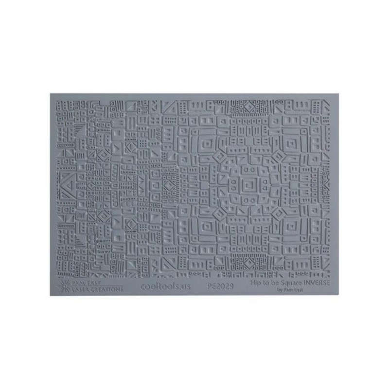 Pam East Texture Mat - Hip To Be Square Inverse Zoomed - 264-PE2029