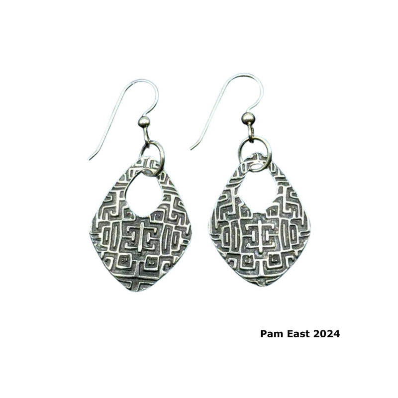 Pam East Texture Mat - Mazed and Confused Earrings - 264-PE749