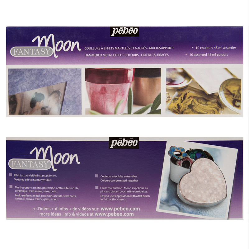 Pebeo Fantasy Paints - Moon - Colour Set of 10 LARGE - 45ml