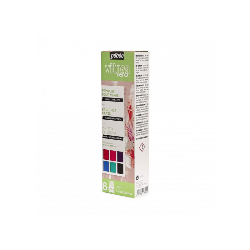 Pebeo Vitrea 160 Initiation 2 Colour Set of 6 - 20ml-134-756462