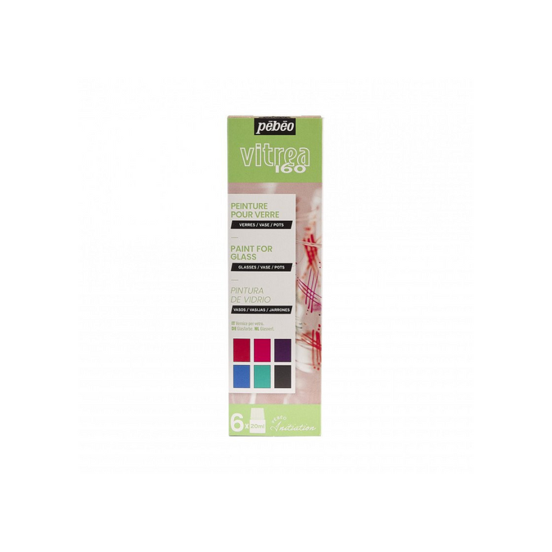 Pebeo Vitrea 160 Initiation 2 Colour Set of 6 - 20ml-134-756462