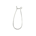 Kidney Shaped Hook Earrings - Sterling Silver - 17 x 3mm 102-K-0998
