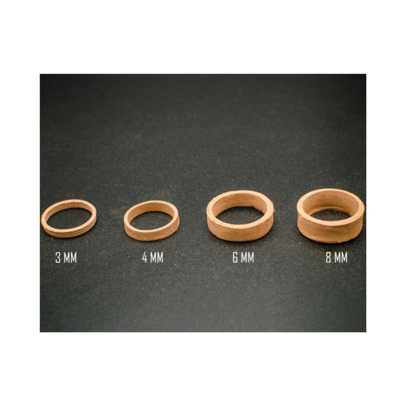 Ring bands can be made in varying widths