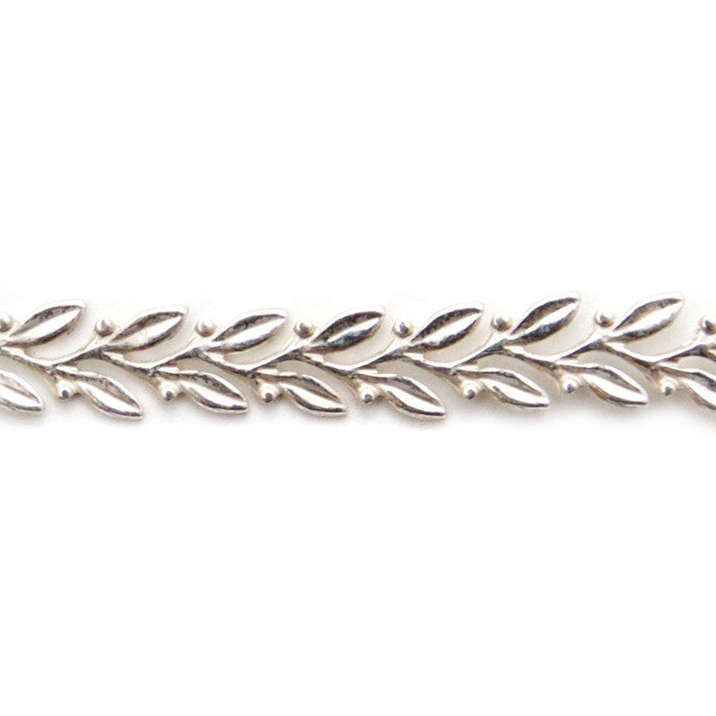 Bezel Wire Strip - Sterling Silver - Royal Leaf (10cm)