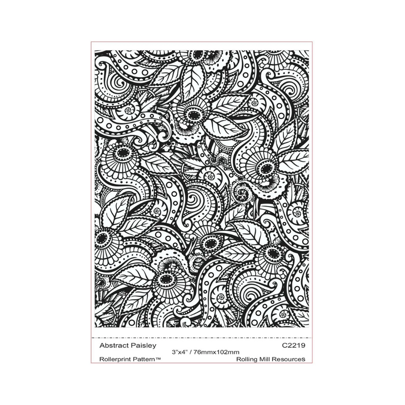 RMR Laser Texture Paper - Abstract Paisley - 76 x 102mm