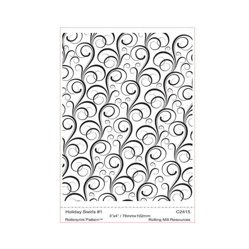 RMR Laser Texture Paper - Holiday Swirls #1 - 76 x 102mm