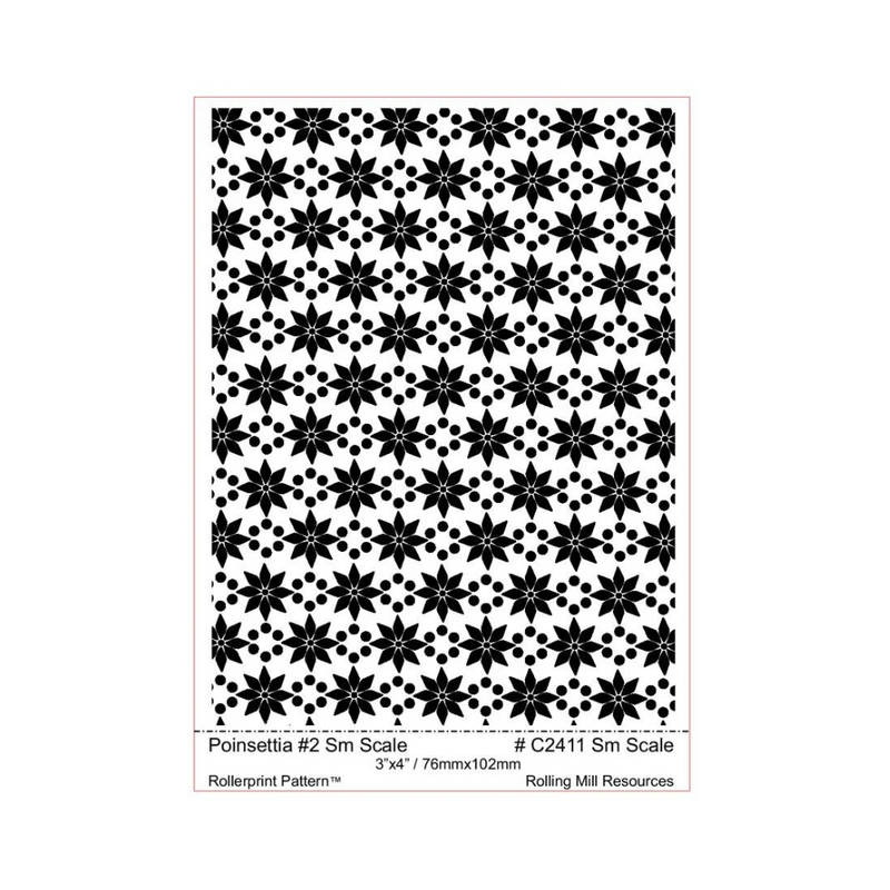 RMR Laser Texture Paper - Poinsettia #2 - 76 x 102mm