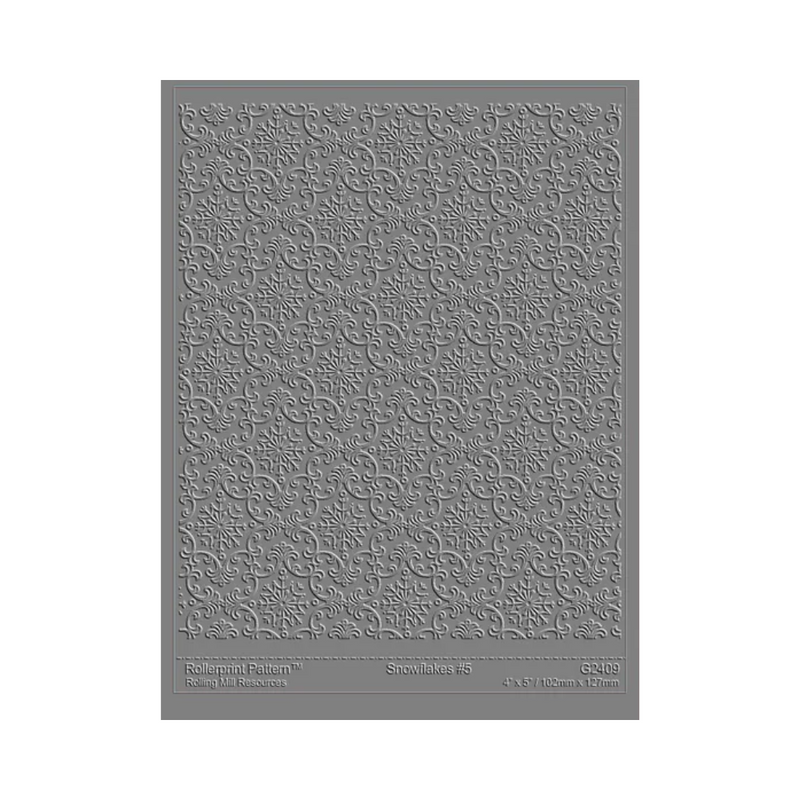 RMR Laser Texture Paper - Snowflakes #5 - 76 x 102mm Inverted