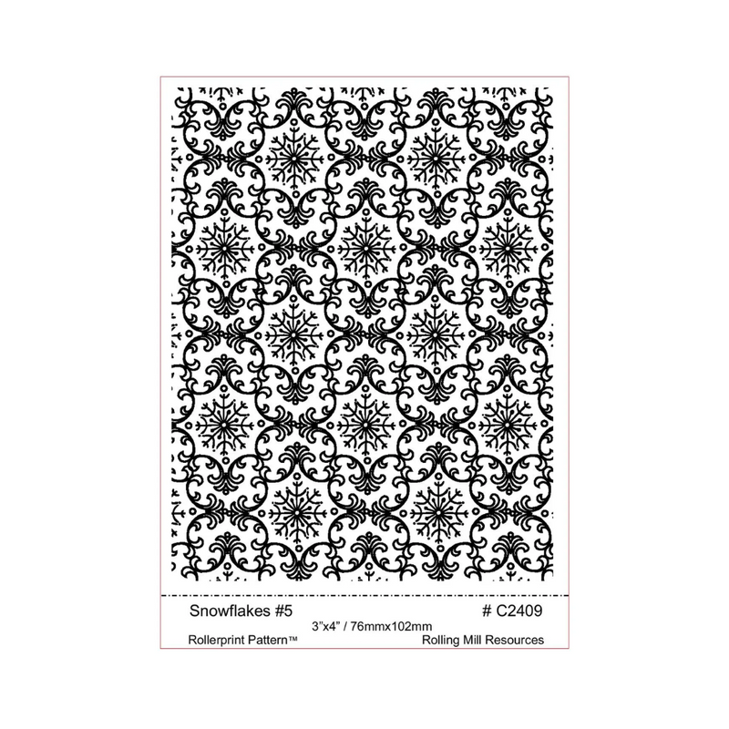 RMR Laser Texture Paper - Snowflakes #5 - 76 x 102mm