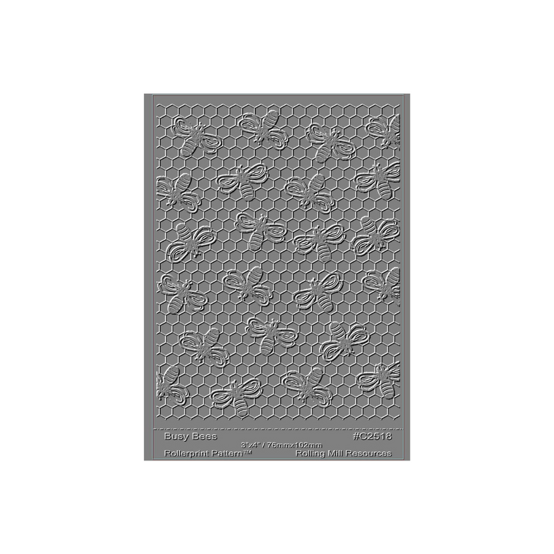RMR Laser Texture Paper -Busy Bees - 76 x 102mm