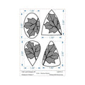 RMR Laser Texture Paper - Fall Leaf Shapes #1 - 76 x 102mm