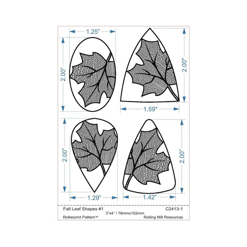 RMR Laser Texture Paper - Fall Leaf Shapes #1 - 76 x 102mm