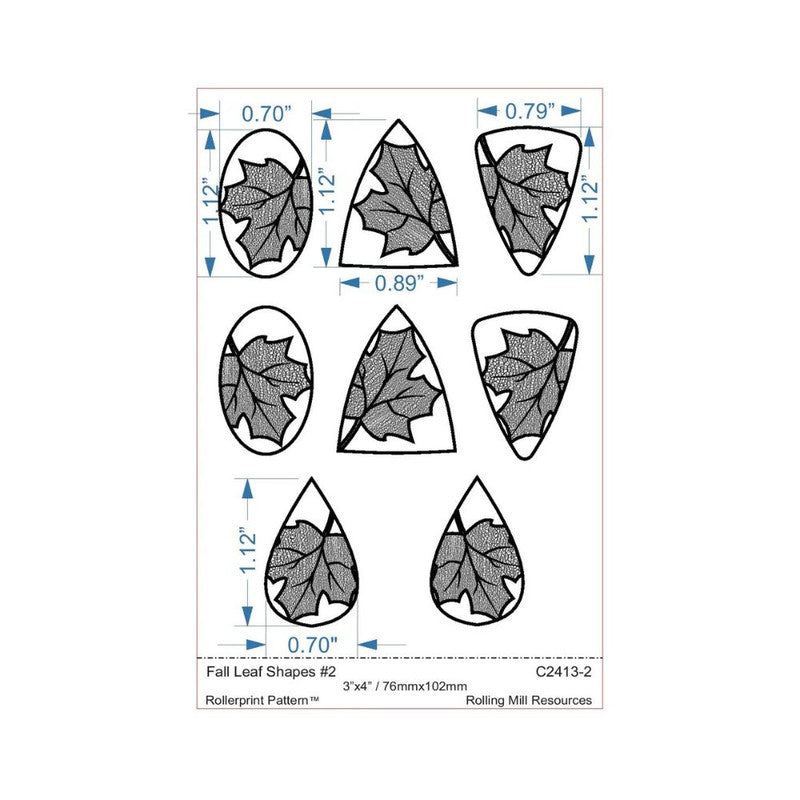 RMR Laser Texture Paper - Fall Leaf Shapes #2 - 76 x 102mm
