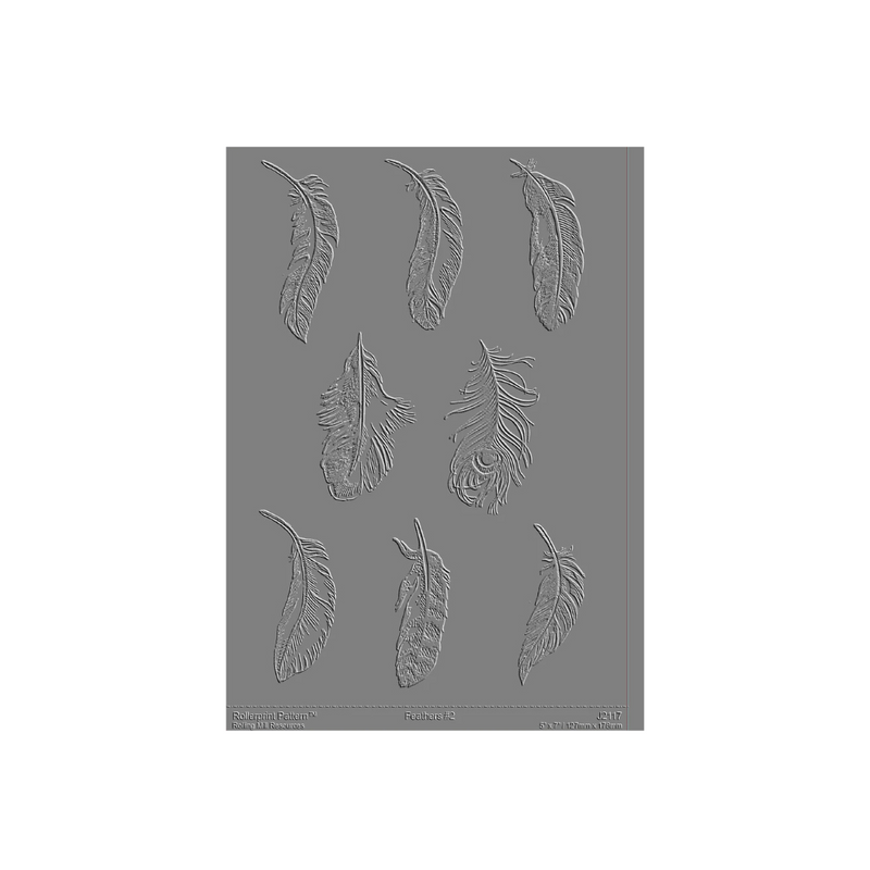 RMR Laser Texture Paper - Feathers #2 - 127 x 178mm