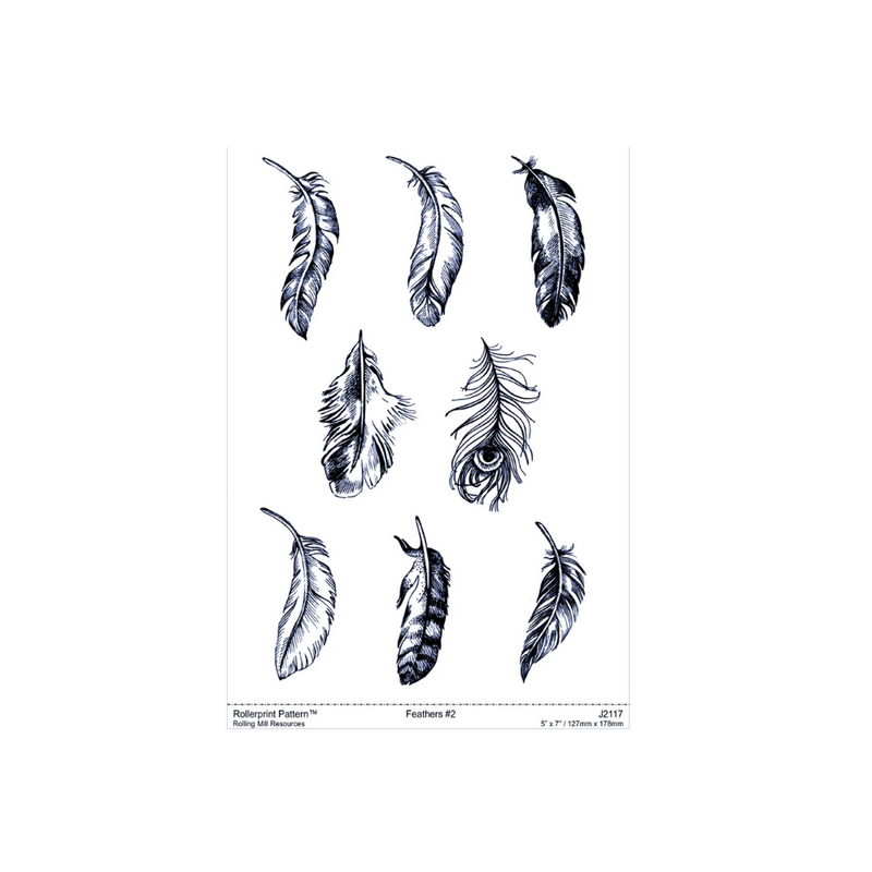 RMR Laser Texture Paper - Feathers #2 - 127 x 178mm