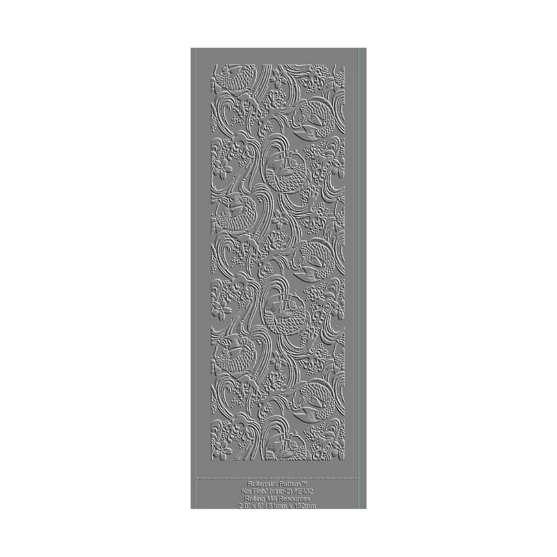RMR Laser Texture Paper - Koi Fish - 58 x 178mm