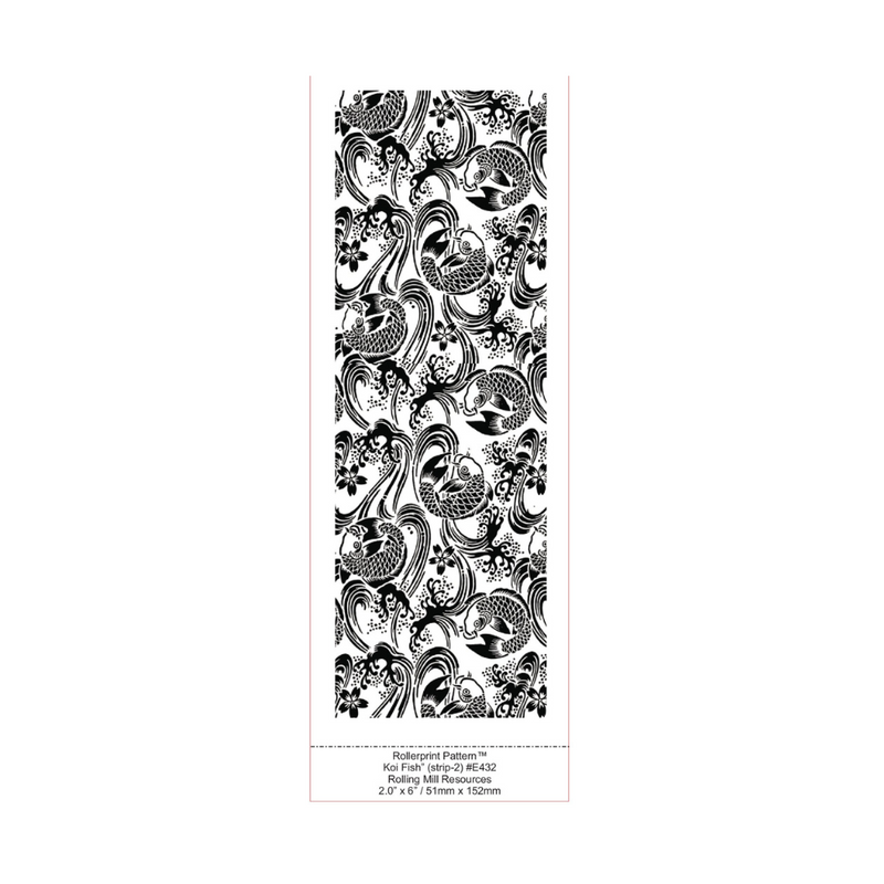 RMR Laser Texture Paper - Koi Fish - 58 x 178mm