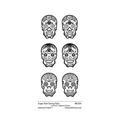 RMR Laser Texture Paper - Sugar Skull Earring Pairs - 64 x 127mm  - 137-B2304