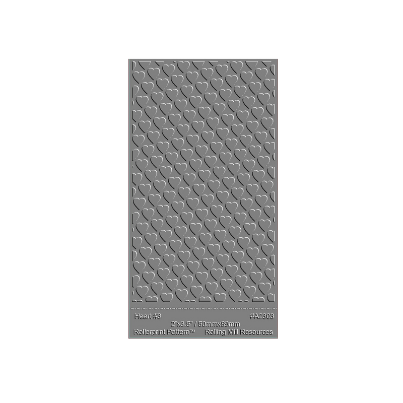 RMR Laser Texture Papers - Hearts 3 - 50x89mm - 137-A2303